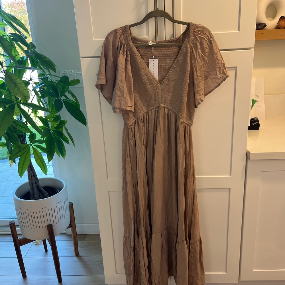 Baltic Born Scarlett Smocked Dress Mocha XL - Picture 8 of 10